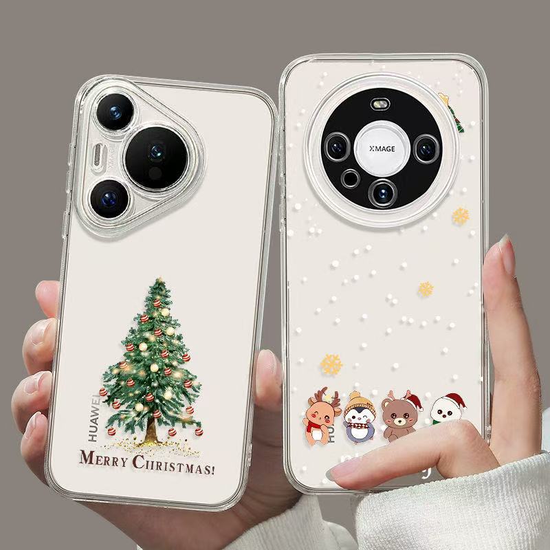 Christmas Tree Is Suitable for the New Huawei P70 Space Shell Honor 100Pro High Transparency Mate60 All-inclusive NOVA12