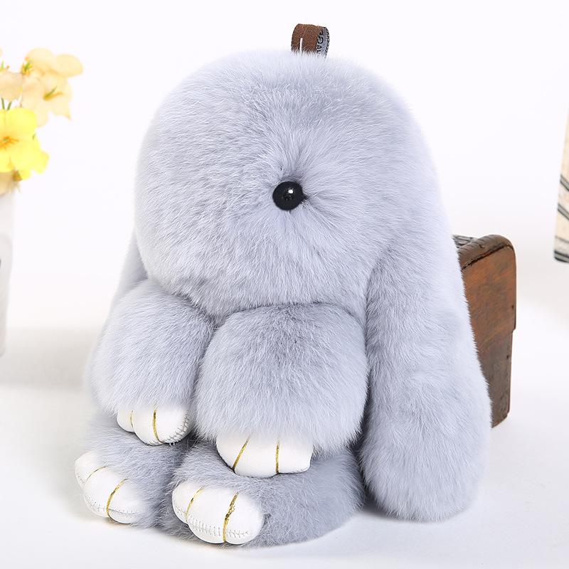 Rabbit Pendant Imitation Rex Rabbit Hair Cute Plush Doll Rabbit, Dead Rabbit Keychain Bag Pendant Car