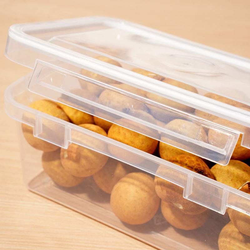 Food Storage Box Transparent Storage Container Fridge Organizer Microwave Safe Fresh-Keeping Sealing Box Kitchen Food Dispenser