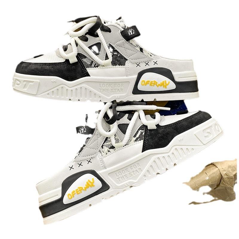 Baotou Slippers Men's 2024 Summer New Trendy Brand Mesh Thin Leisure Work Sports Lazy One Pedal Sandals