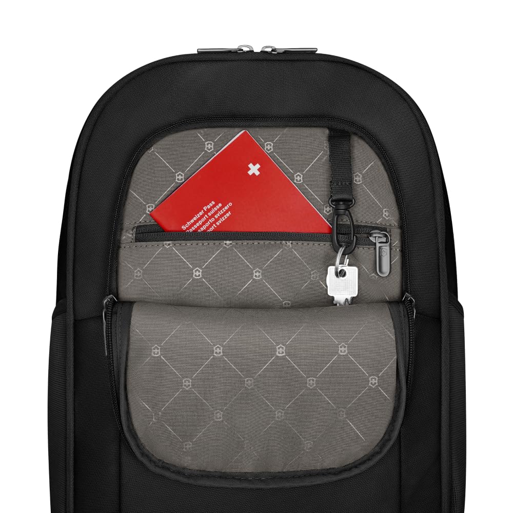 Victorinox Altmont Modern Deluxe 27L Features a Standalone Laptop Sleeve Sound Pocket for Antibacterial Multifunctional Design for Business and Black
