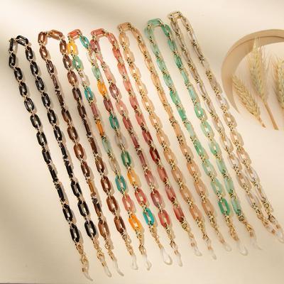 Eye Wear Accessories Acrylic Resin Glasses Chain Metal Chain Neck Strap Neckband Eyeglass Lanyard