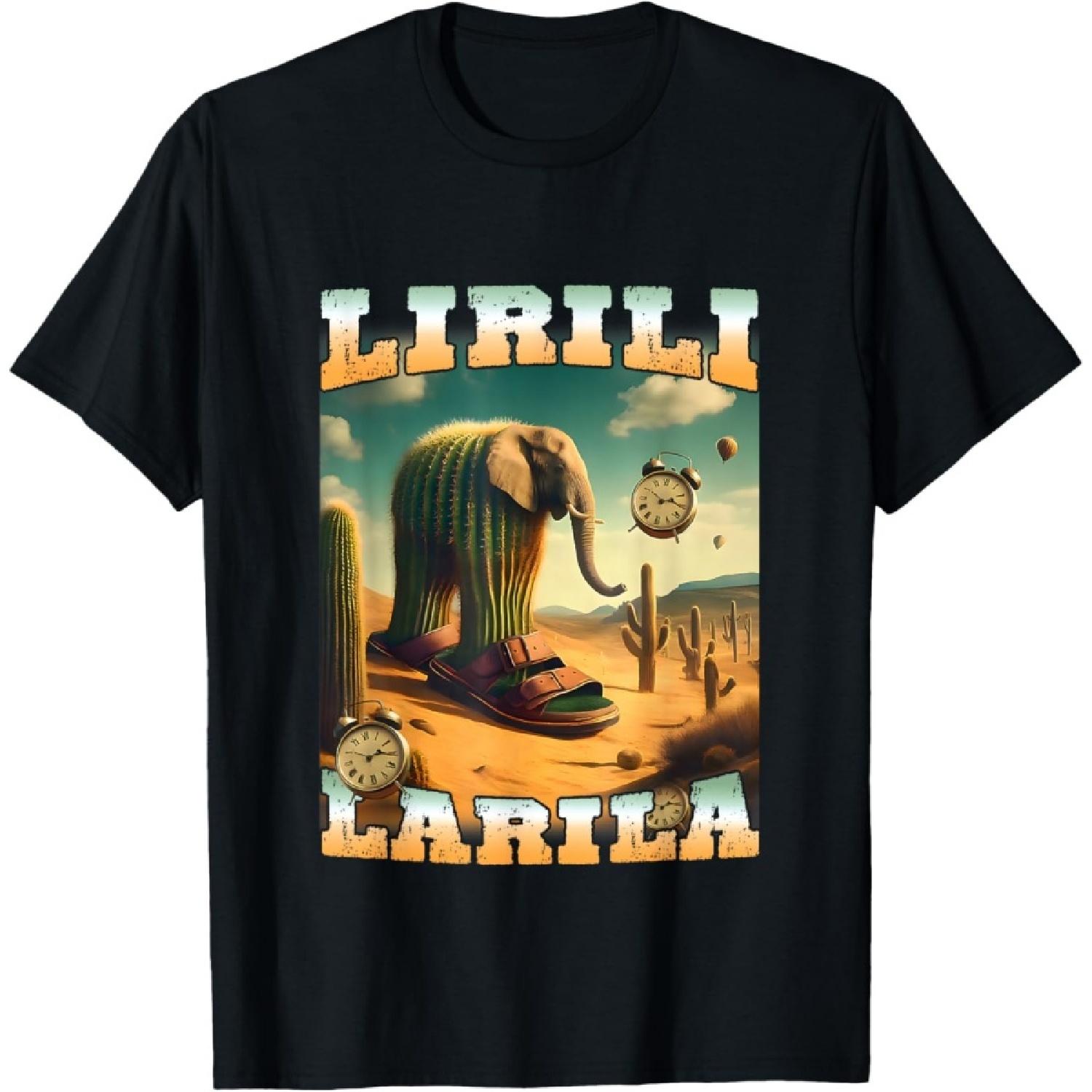 

Lirili Larila Смішна Італійська Мозколомка Слон У Сандалях Футболка XXXXXL чорний