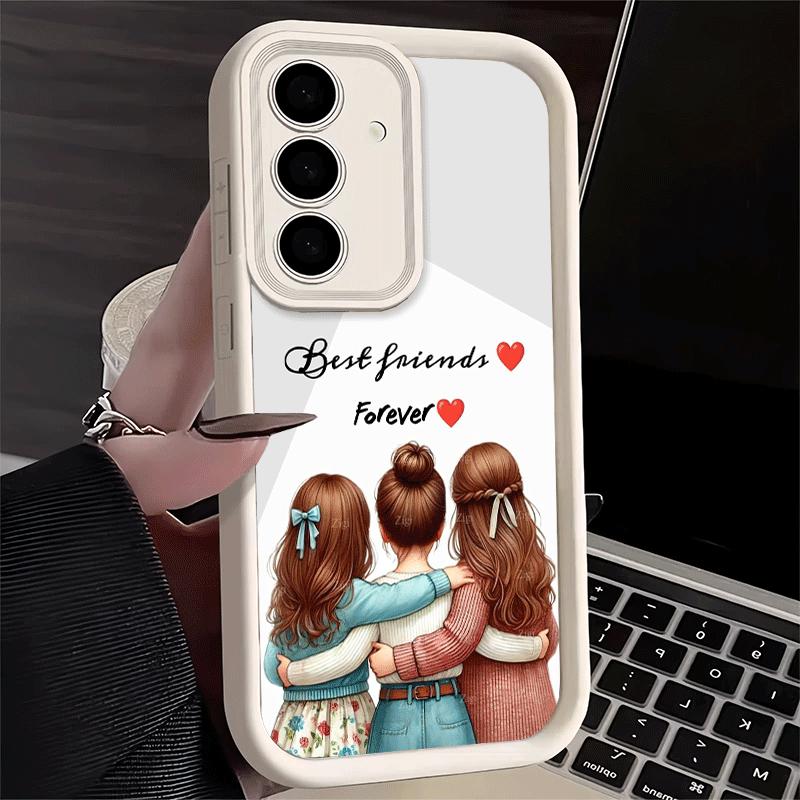 Phone Case for Samsung Galaxy S26 S25 Ultra S24 FE Best Friends Forever Girls Shell S23 Plus S22 + S21 S20 5G Soft Silicone Fund
