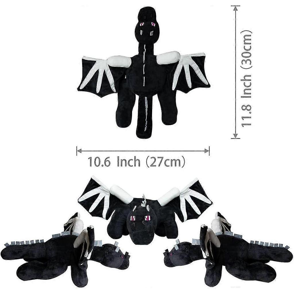 Dragon Plush Toy 11.8 "/ 30cm, Black Dragon Plush Toy Gift