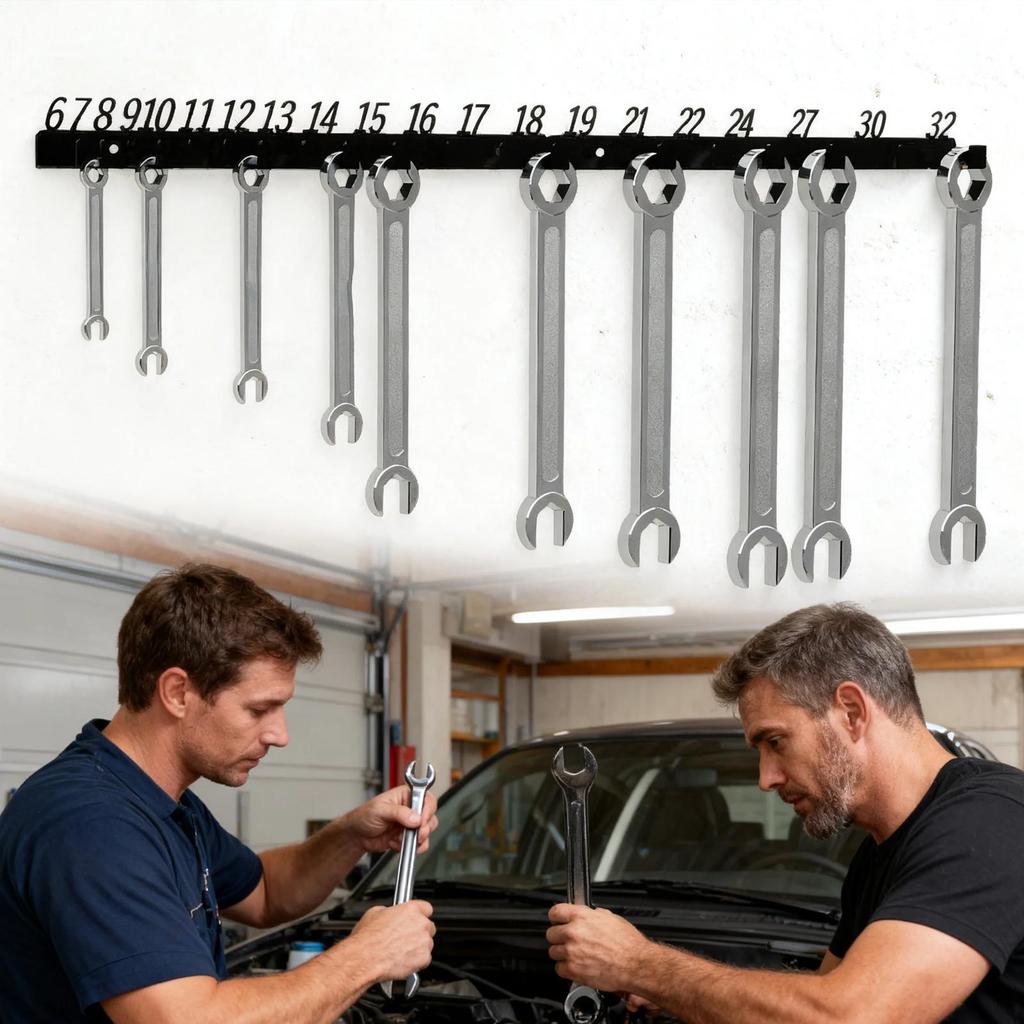 Wrench Organizer Wrench Wall Holder Wall Mount Storage Hook For Garage Shed Work Van Garden Shop Mechanic Yard Workshop