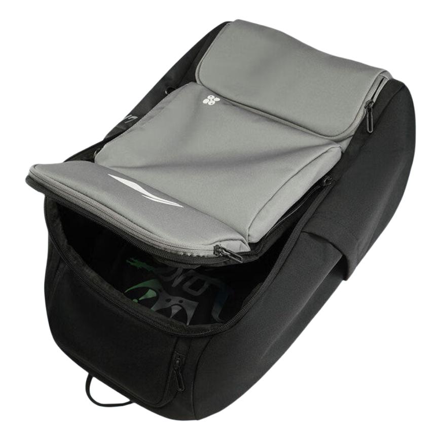 Li Ning Polyester Backpack Regular Unisex Black & Shadow Gray ABSV255-1
