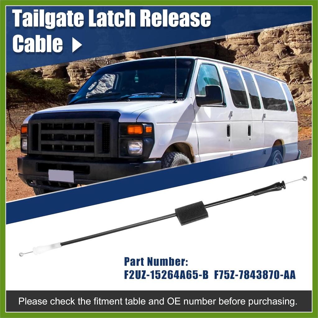 Rear Cargo Door Latch Release Cable for Ford E-150 Econoline Super Duty Expedition 1992-2019 Rear Door Handle Cable Replace F2UZ-15264A65-B 912-708