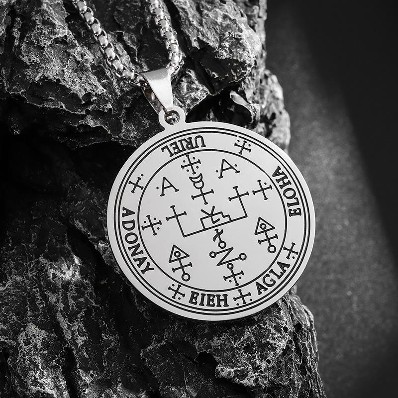 

Европейский и американский хип-хоп стиль кино и телевидение ближневосточный стиль архангел талисман тибетская нержавеющая сталь ожерелье кулон