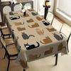 1 Stück Tischdecke mit Katzenmuster - Rechteckige Tischdecke aus Polyester - Geeignet für Restaurants, Hochzeiten und Küchen zu Hausexzj