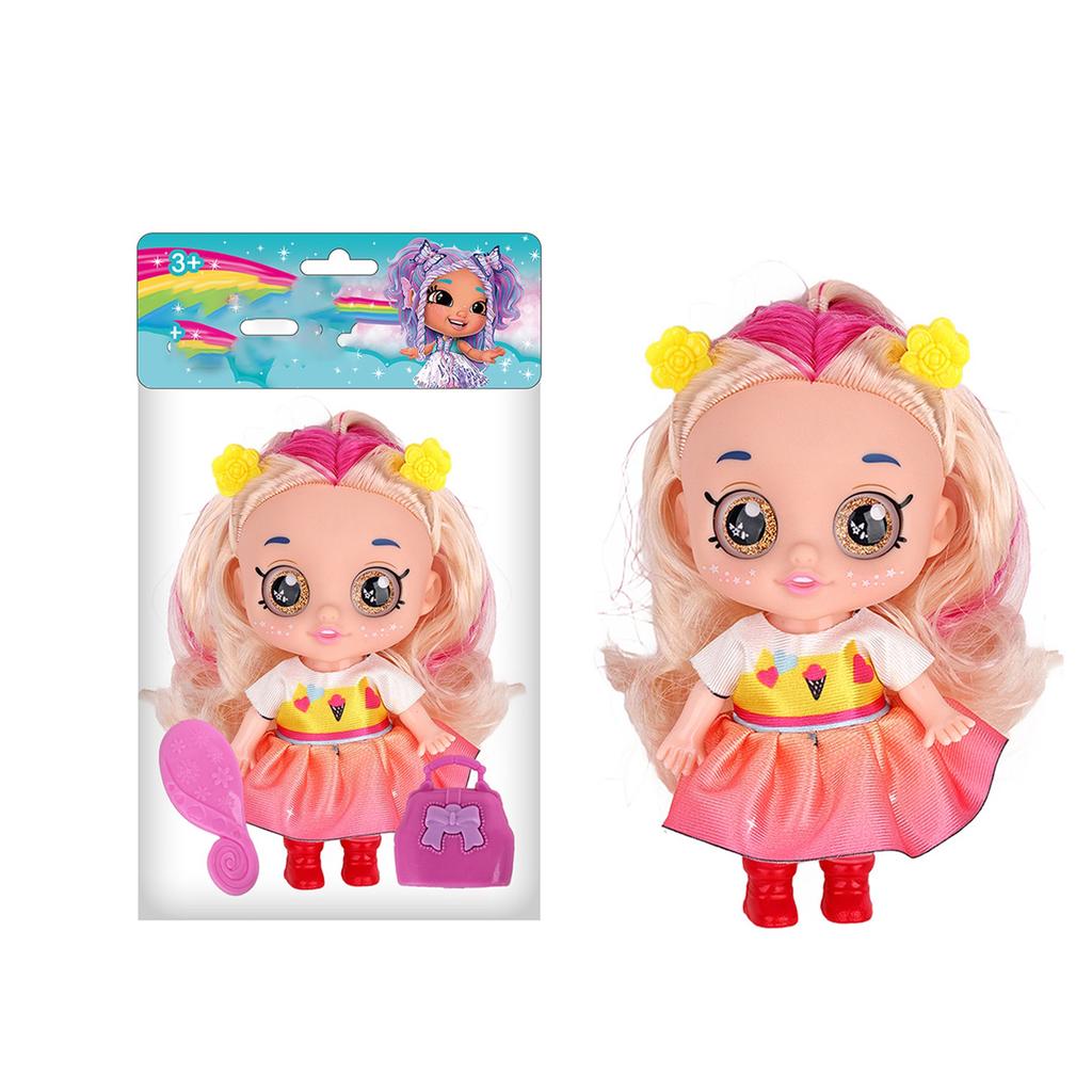 Sweetheart Doll Vinyl Doll 5D Eyes With Headwear Toy