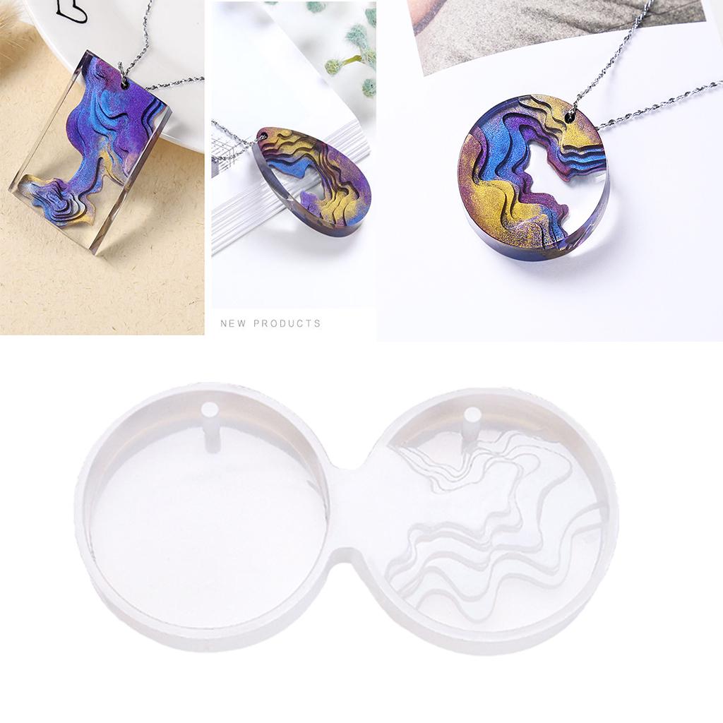 Moule d'île en Silicone, moules d'ornement, pendentif de bijoux, artisanat de fabrication 51x46x10MM