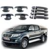 For Toyota Hilux Vigo 2005 2009 2010 2012 2014 Car ABS Chrome Carbon Accessories Plated Door Handle Bowl Cover Trim Paste Style