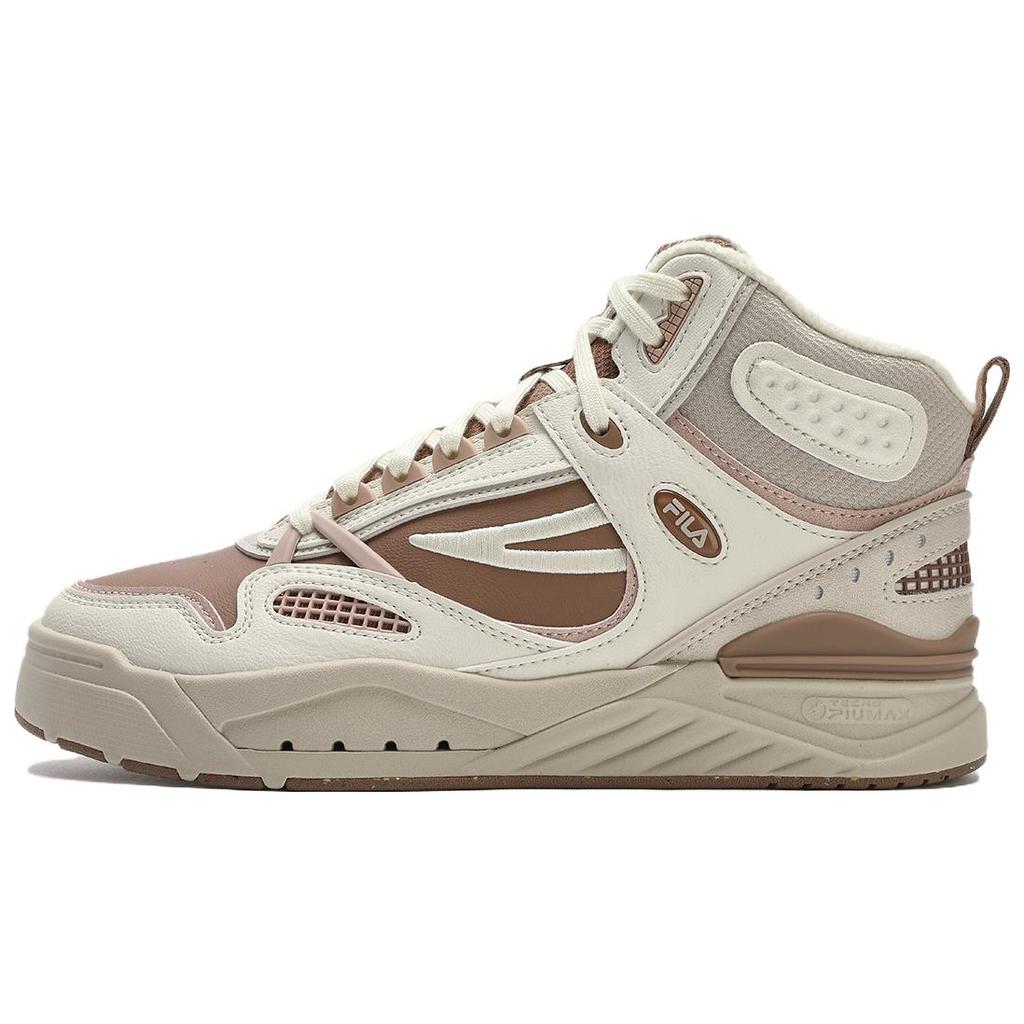 Fila Comfortable Versatile Trendy Fleece Skate Shoes Women Sneakers White Brown F12W341214FBT