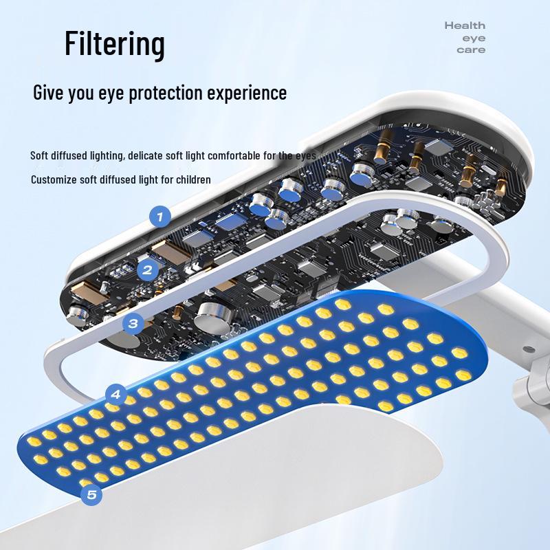 Rechargeable Dual-Use Study Lamp with Eye Protection for Students and Children's Bedroom