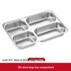 Yuzhuxun Extra Large 4-Compartment Stainless Steel Tray