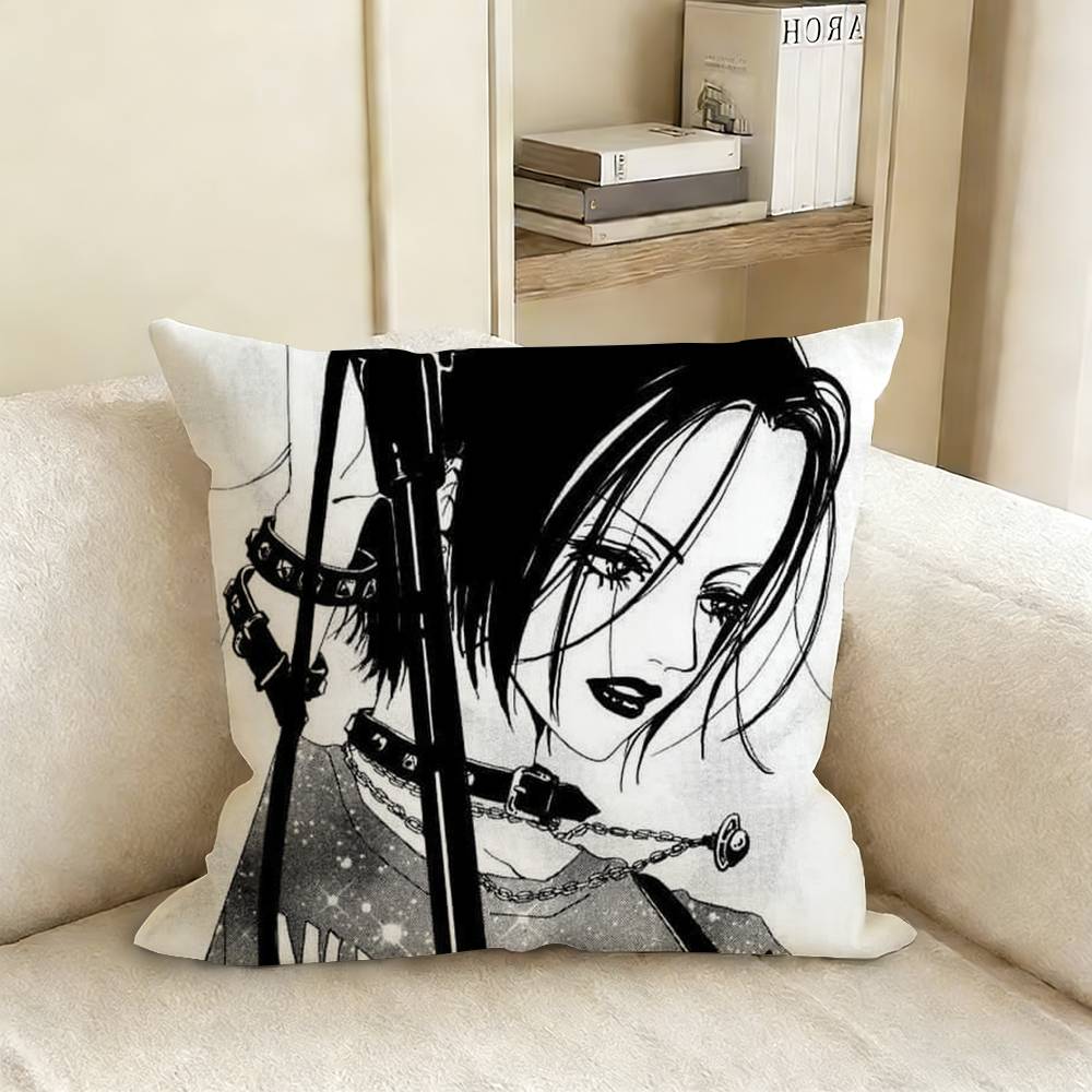 Japanese Classic Anime N-Na N-Na Pillow Case Living Room Sofa Cushion Cover Suitable For Home Bedroom Room Decoration