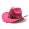 JYL TS DIY  Felt Hat Unisex Ethnic Western  Cowboy Jazz Hat