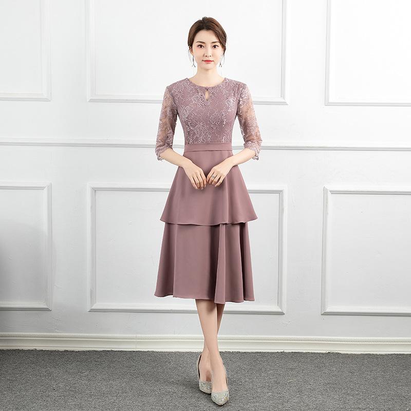 

Spot evening dress fashion temperament new spring can usually wear dignified and elegant dress XS
