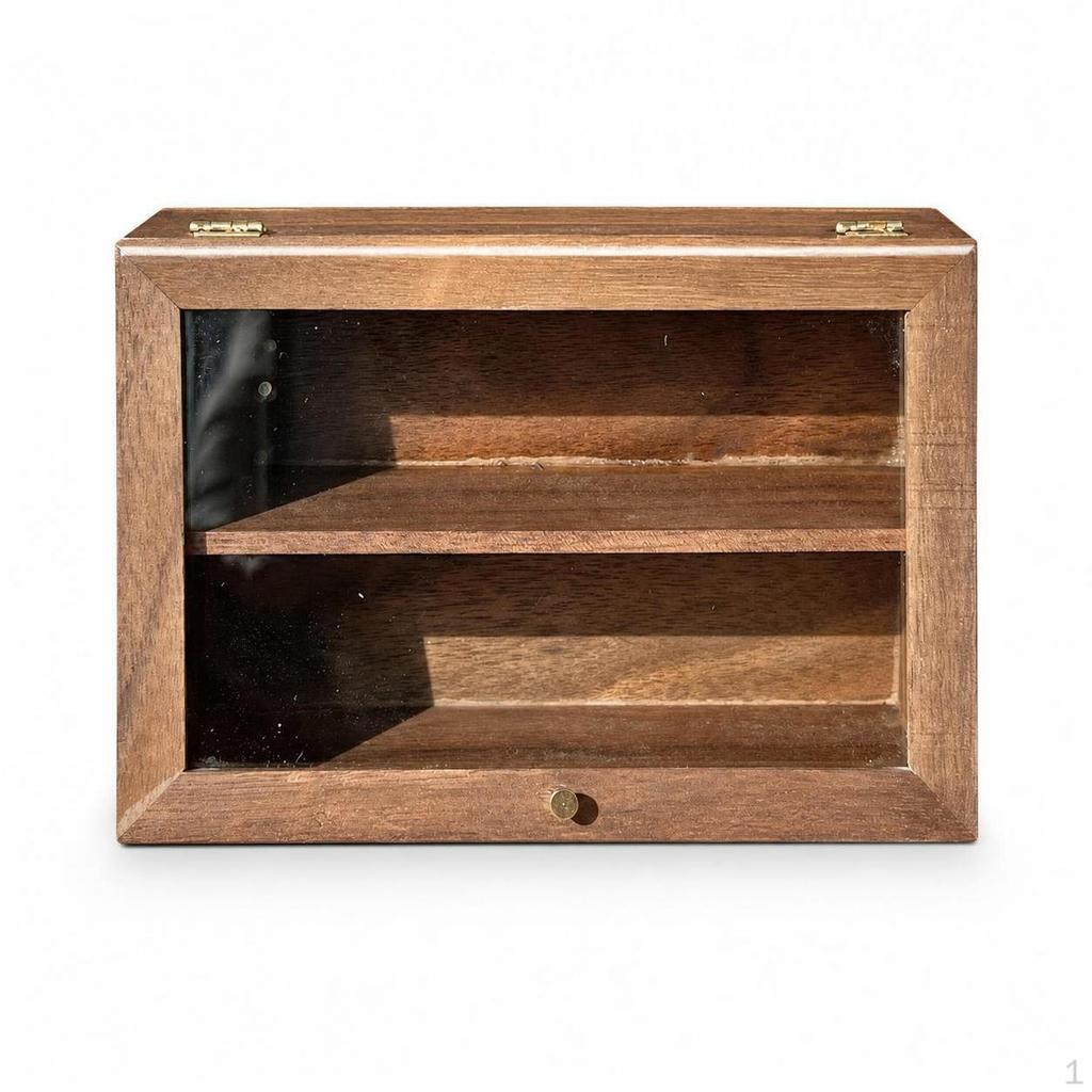 Miniature Dollhouse Bakery Food Display Set Brown 1/12 Scale Black Walnut Shelf, 14.8cm Length
