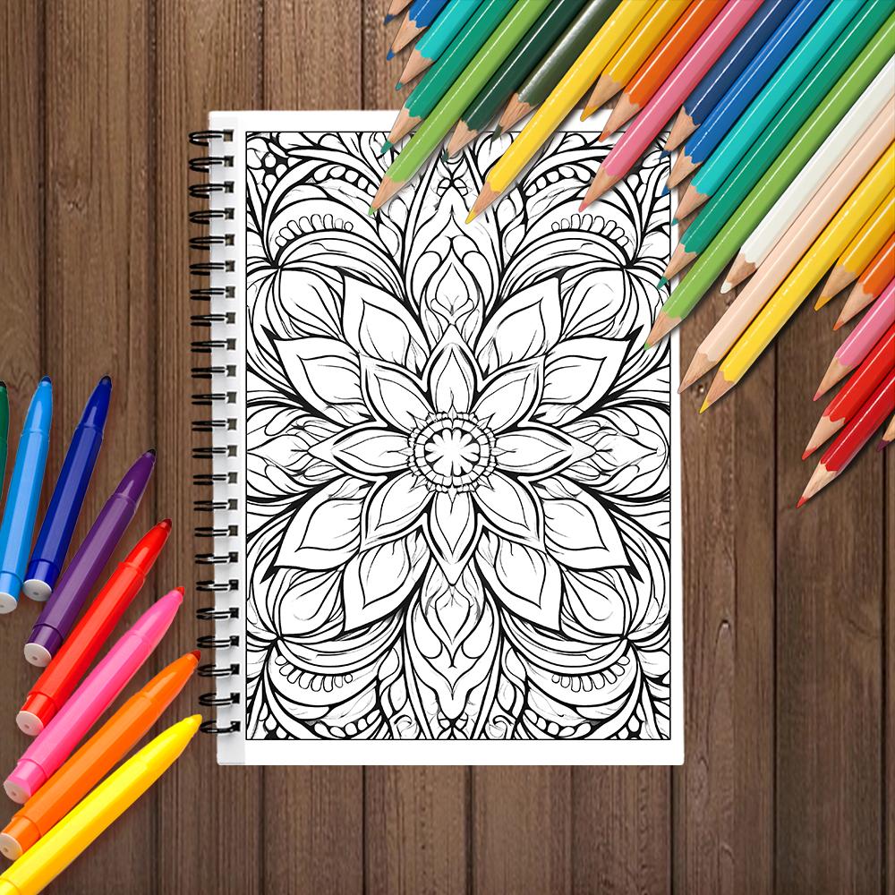 Kolorowanka spiralna - 30 arkuszy kolorowanka dla dorosłych, 11,3 x 8,3 cala, gruby papier 100g, notes do rysowania, prezent na powrót do domu, święta