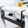 Heavy Duty Retractable Cable Organizer Tray - Iron Under Desk Cord Management for Office Home
