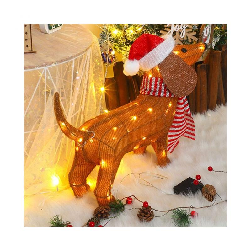 Weihnachtsbeleuchtung Dackel Weihnachtsglänzende Dekorationen Dackel Weihnachtsdekorationen