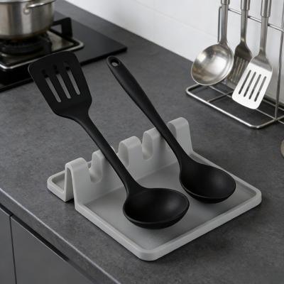 Silicone Kitchen Utensil Holder Heat-resistant Spoon Holder Suitable for Stove Cooking Baking Tool Storage