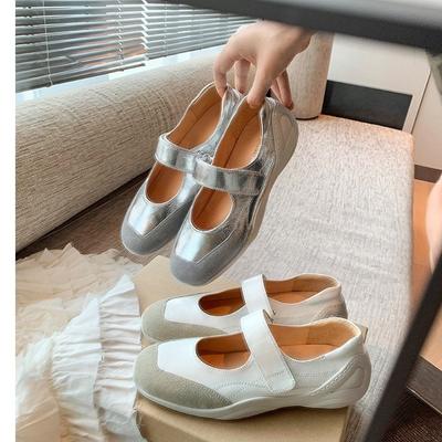 Su Yinyin's High Heels of the Same Style Focus On Comfort~ Velcro Inner Heightening Function Mary Jane Casual Shoes Women's Single Shoes