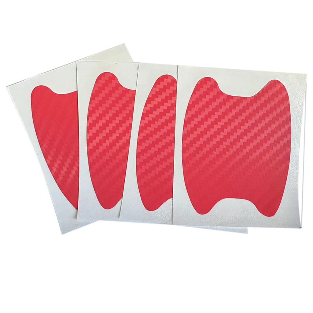 4Pcs/Set Car Styling Mouldings Sticker Car Door Sticker Carbon Fiber Scratches Resistant Cover Auto Handle Film Parts