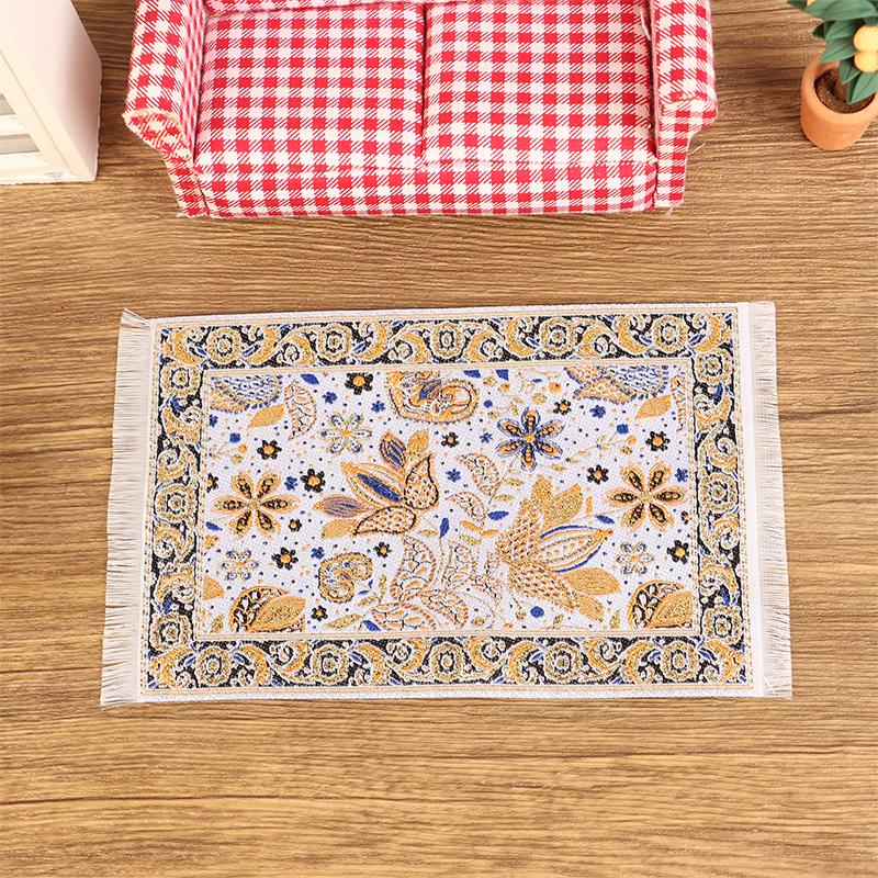 1:12 миниатюрных кукольных домиков, плетеные вручную коврики для пола, мини-ковры, ковровое покрытие, ковровая модель, спальня, мебель для дома, декор A5