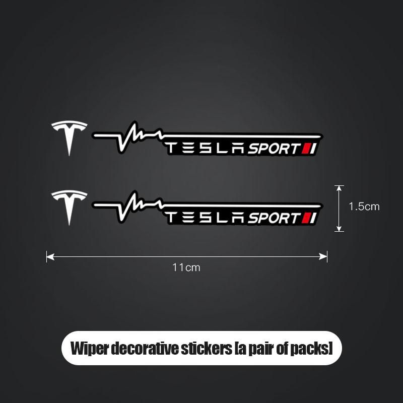 

2Pcs Car Sticker Windshield Wiper Decal Styling Accessories For Tesla Model-3 Model-S Model-X Model-Y Cybertruck Roadster SpaceX
