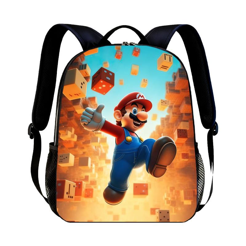Νέο Σακίδιο Νηπιαγωγείου Super Mario Παιδικό με Εκτύπωση Mario Καθημερινό Casual Σακίδιο για Αγόρια Κορίτσια
