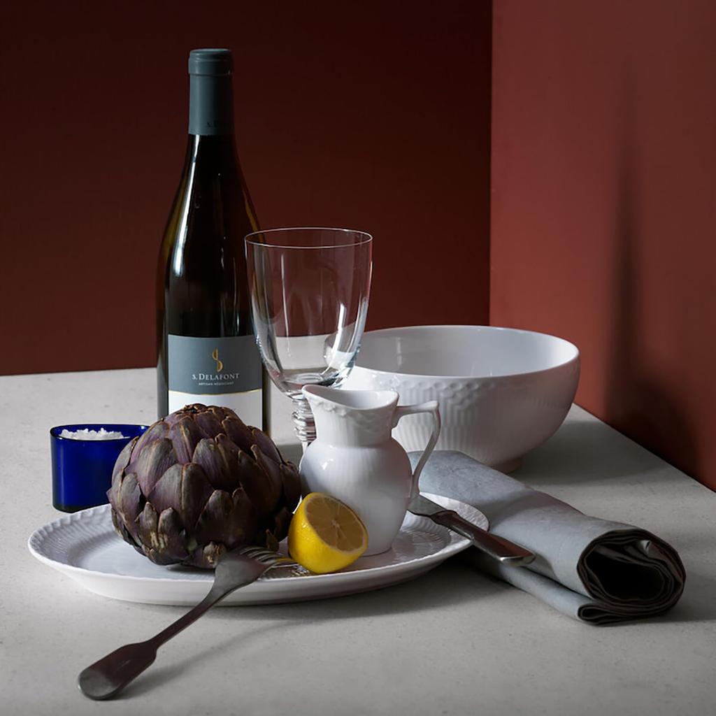 [Officially Imported] Royal Copenhagen White Fluted Half Lace Bowl, 18cm, Wedding Gift, 1028385