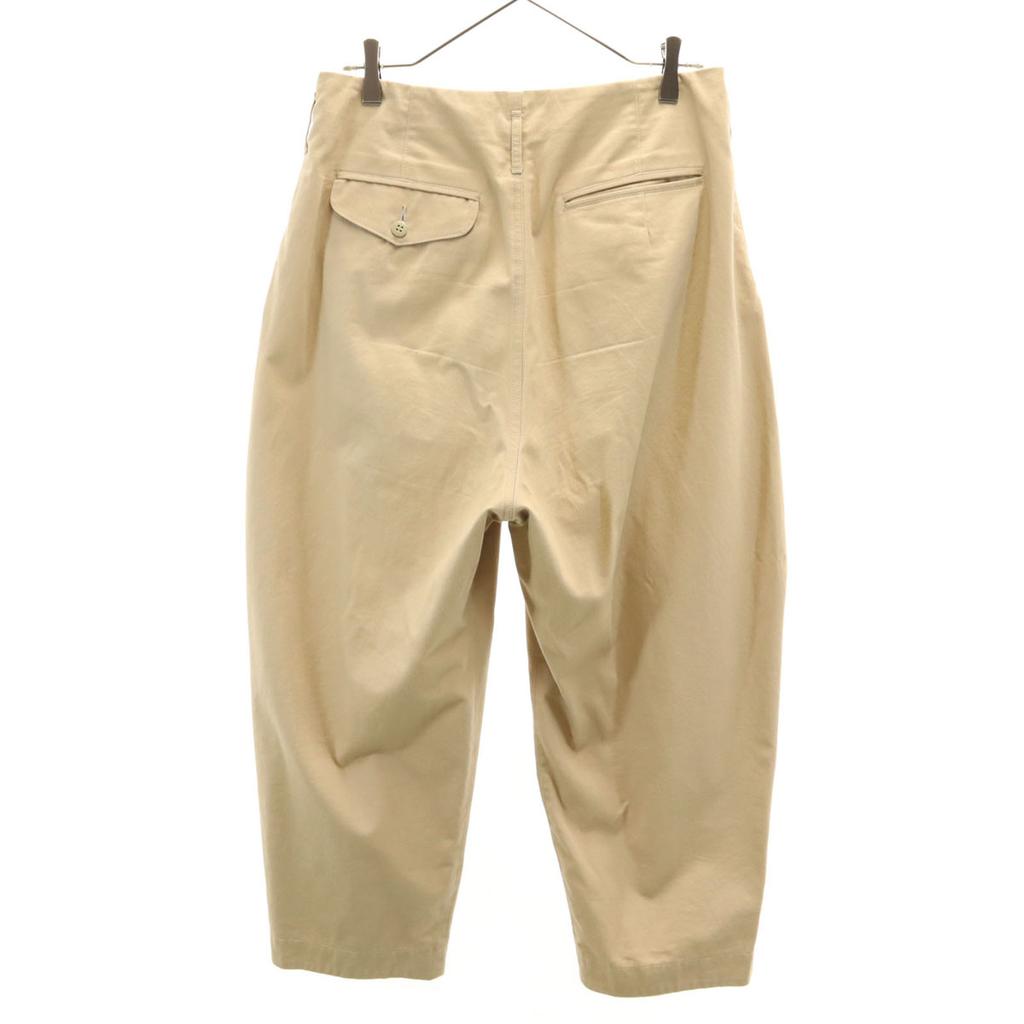 PORT BY ARK Made In Japan Tuck Wide Pants 2 Beige Men's Used