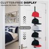 Door Hat Rack Two-Way Hanging Caps with Display Hooks Hanger Bedroom Entrance Garage Doors Baseball Caps Storage Organizer Hanger Rack