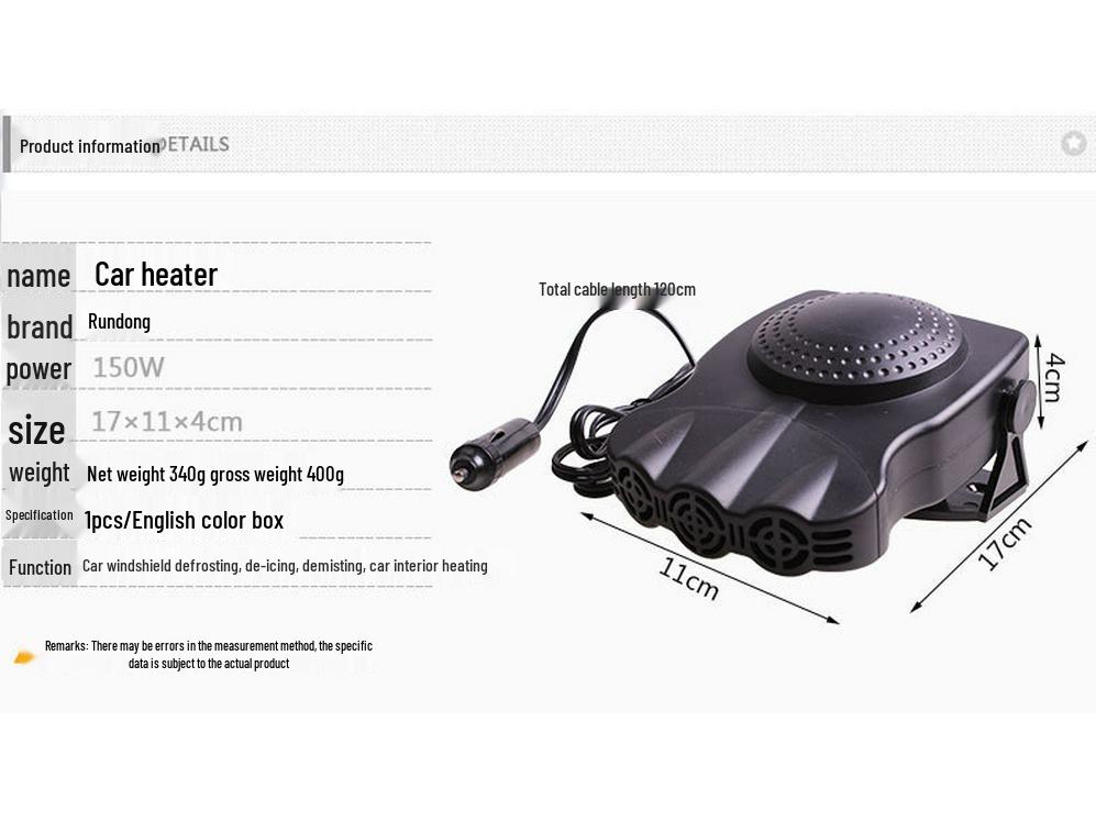 12V/24V Electric Car Heater & Defroster for Trucks