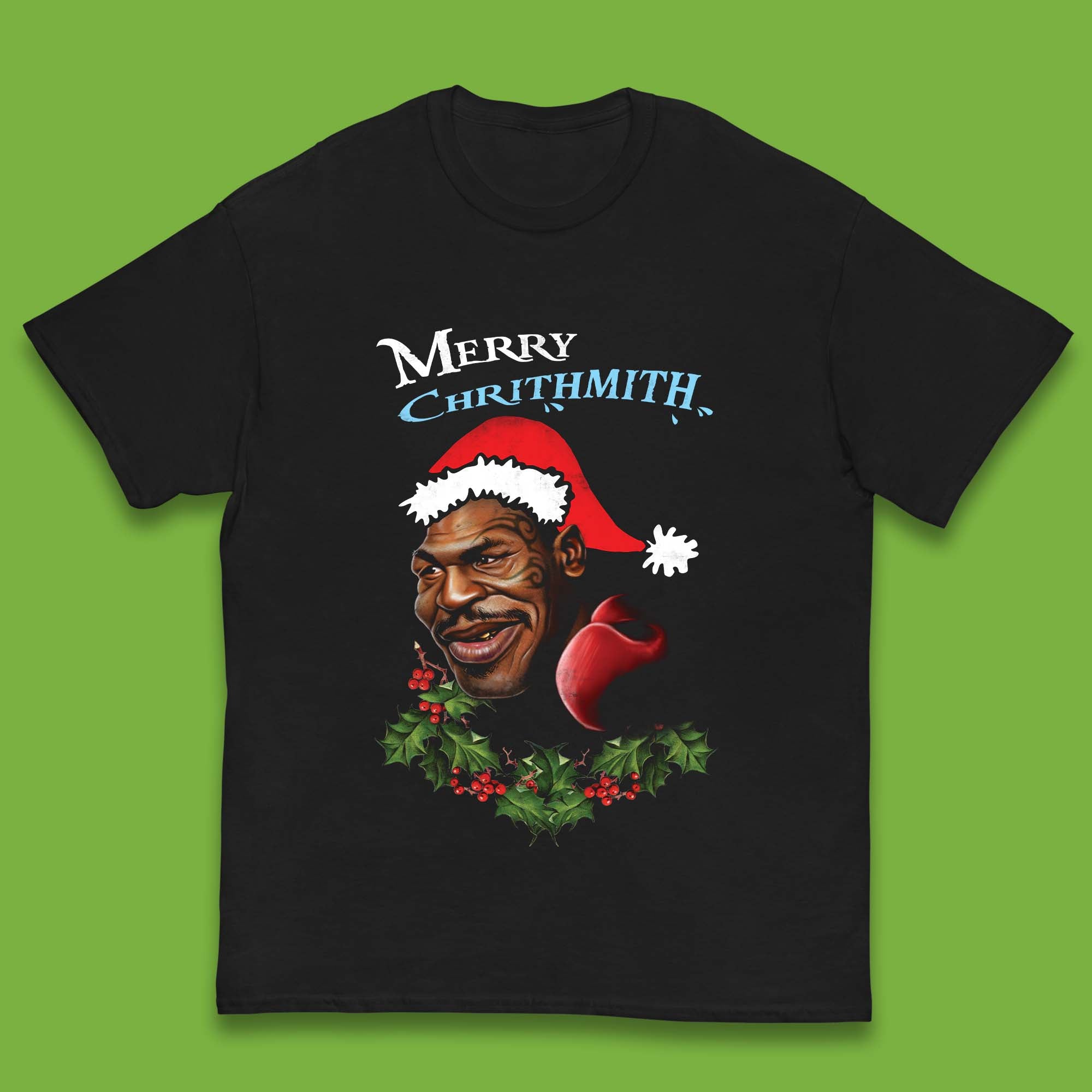Mike Tyson Merry Chrithmith Kids T-Shirt 160
