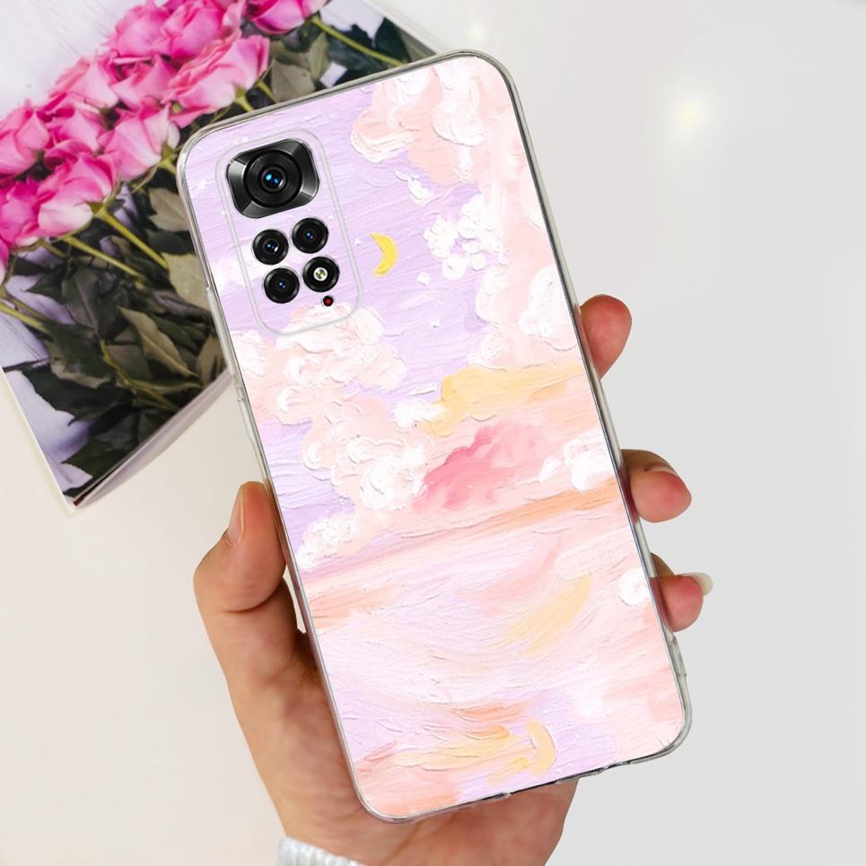 Transparent Soft TPU Coque For Xiaomi Redmi Note 11 Pro 4G 5G Note 11 11s Case Women Girly Fashion Flower Butterfly Funda Shell