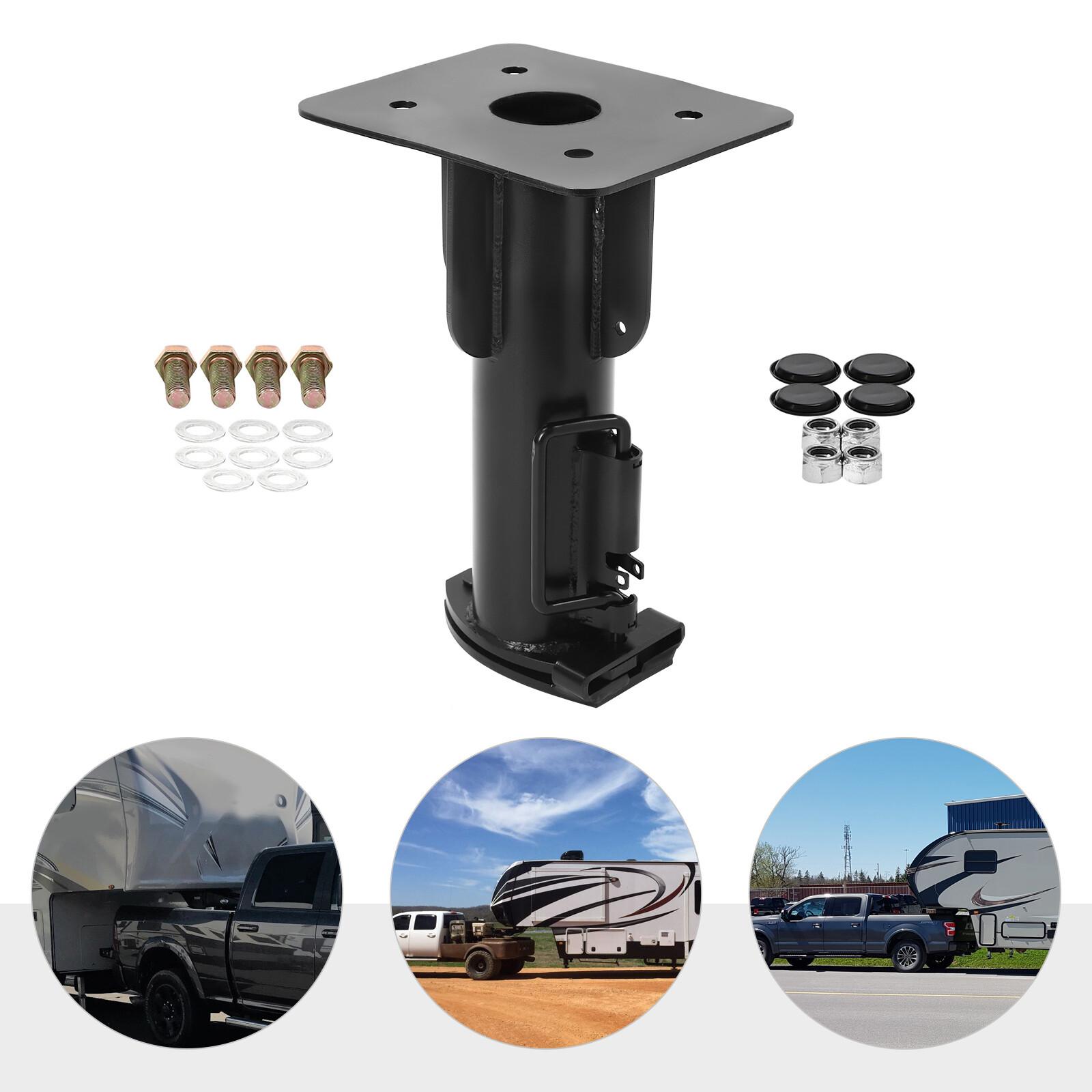 

17 Adjustable Fifth (5th) Wheel For Camper RV Adapter Hitch to Gooseneck чорний