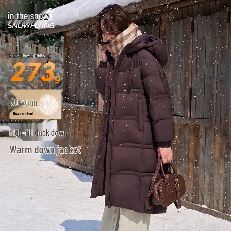 

Женский пуховик средней длины с капюшоном Xuezhongfei 2XL