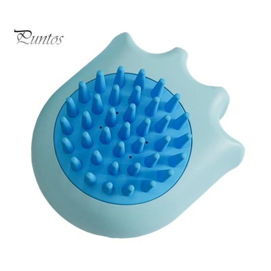 

Щетка для купания домашних животных с мягкой щетиной, шампунь, скруббер для линьки, массаж, мытье собак, принадлежности для ухода за длинношерстными собаками и кошками синий