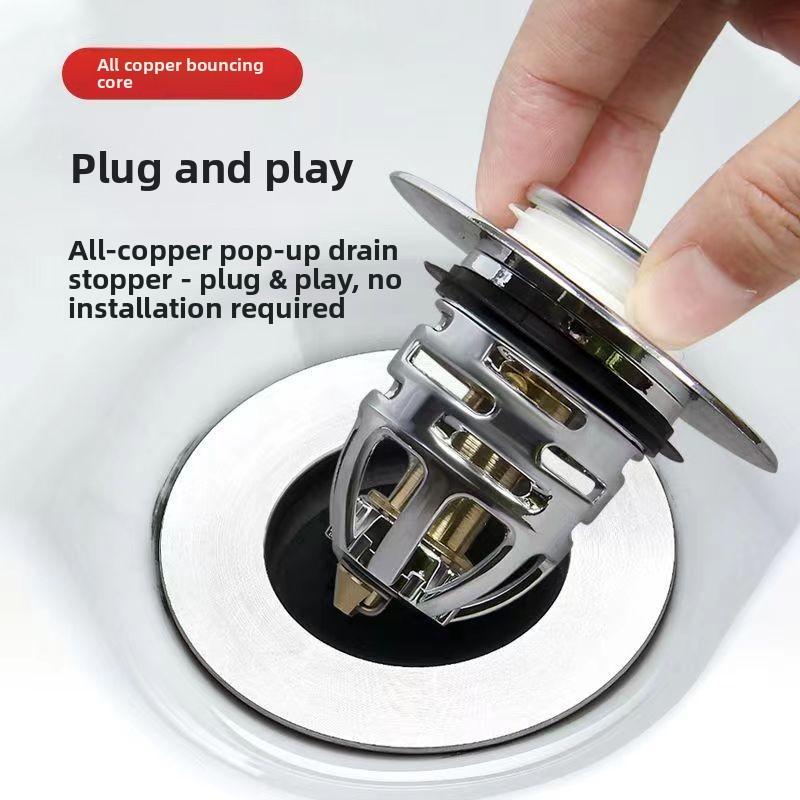 

Leak-proof Plug, Bouncing Drain, Press-type Washbasin Plug, Universal and All-purpose Washbasin Ceramic Anti-odor Core