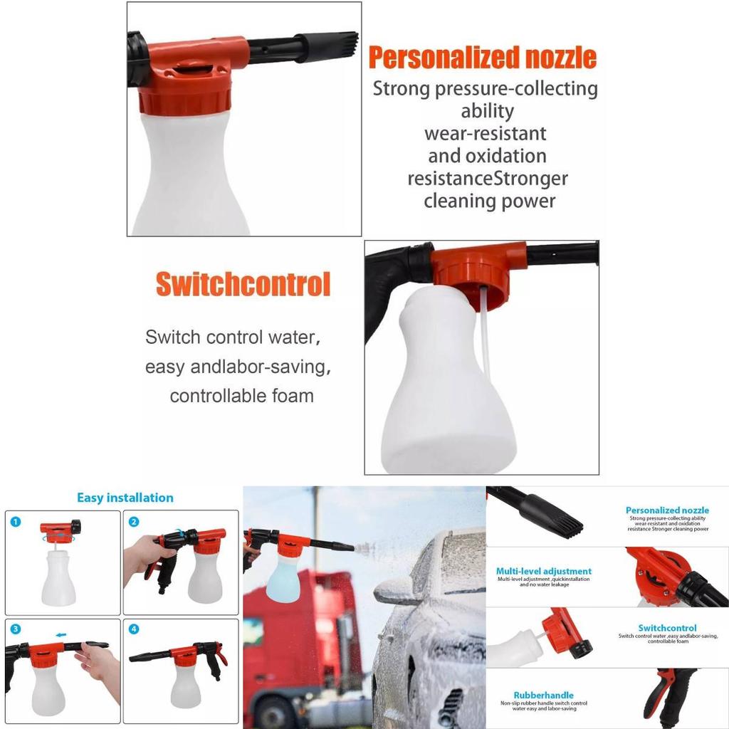 High Pressure Foam Gun For Efficient Home Car Washing And Yard Cleaning With Comfortable Grip