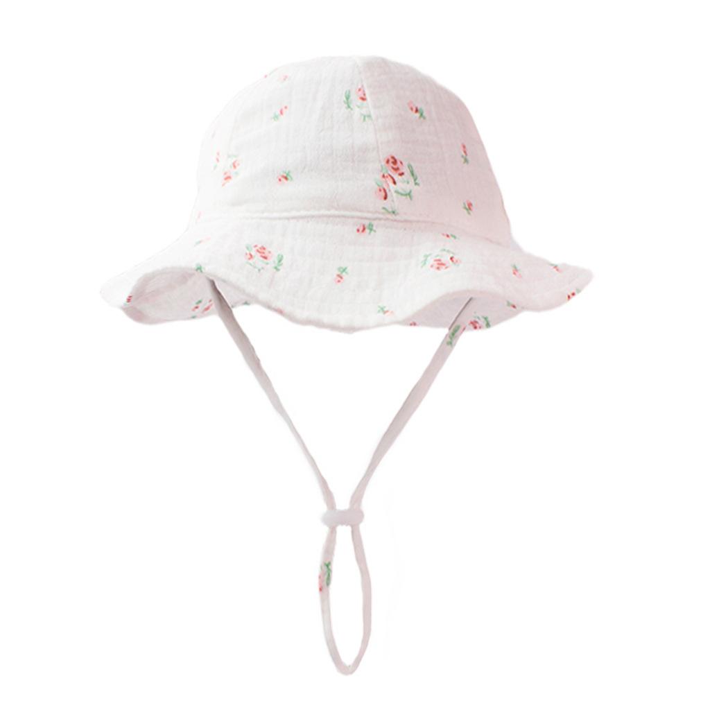 Children's Cotton Basin Hat Ins New Sun-proof Breathable Baby Fisherman Hat Solid Color Comfortable Baby Sun Hat