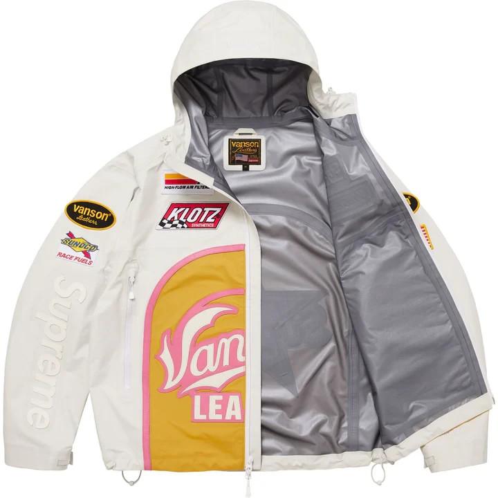Supreme Vanson Leathers GORE-TEX Shell Jacke Weiß