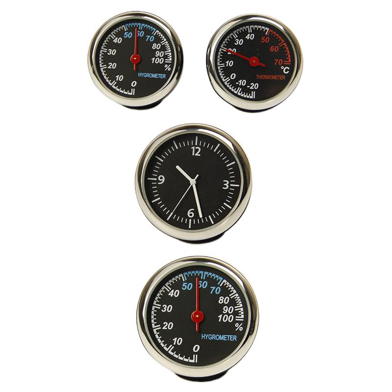 Mini Car Digital Clock Auto Thermometer Hygrometer Anti-slip Base Stable Automotive Accessory for Bumpy Road Driving