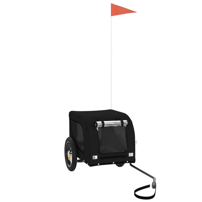 VidaXL Remorque de vélo pour animaux de compagnie noir 93996