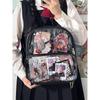 Mochila Trasparente ad Alta Capacità Zaino Y2K Ita Borsa Casual con Zip Giovanile Zaini Base Donna Borse per Donna