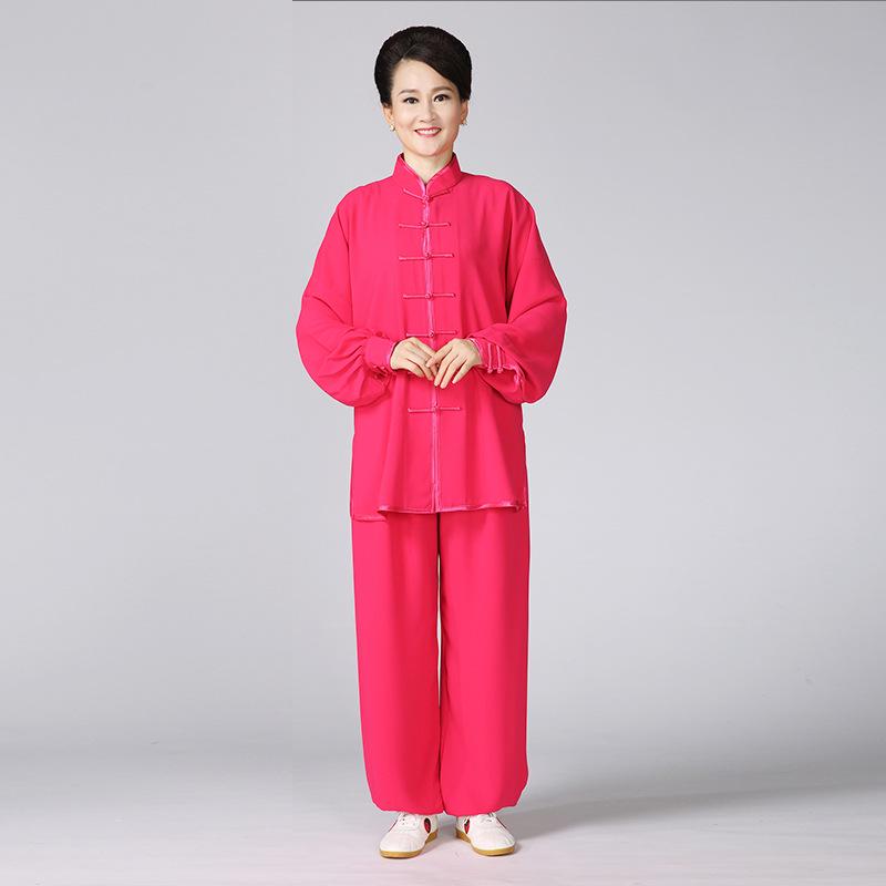 

Silk Cotton Tai Chi Uniform Unisex, Spring/Autumn Solid Color Wushu, Yoga, Taekwondo Suit. Medium